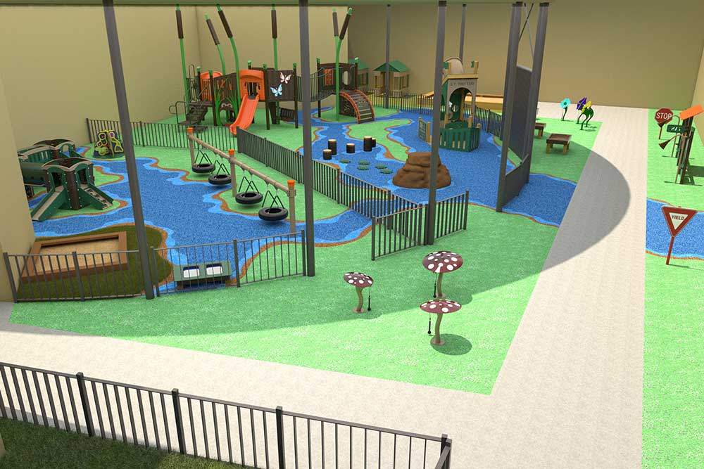 Ultimate Partially Covered Open-Air Nature Themed Playground Is Perfect For Outdoor Fun and Adventure